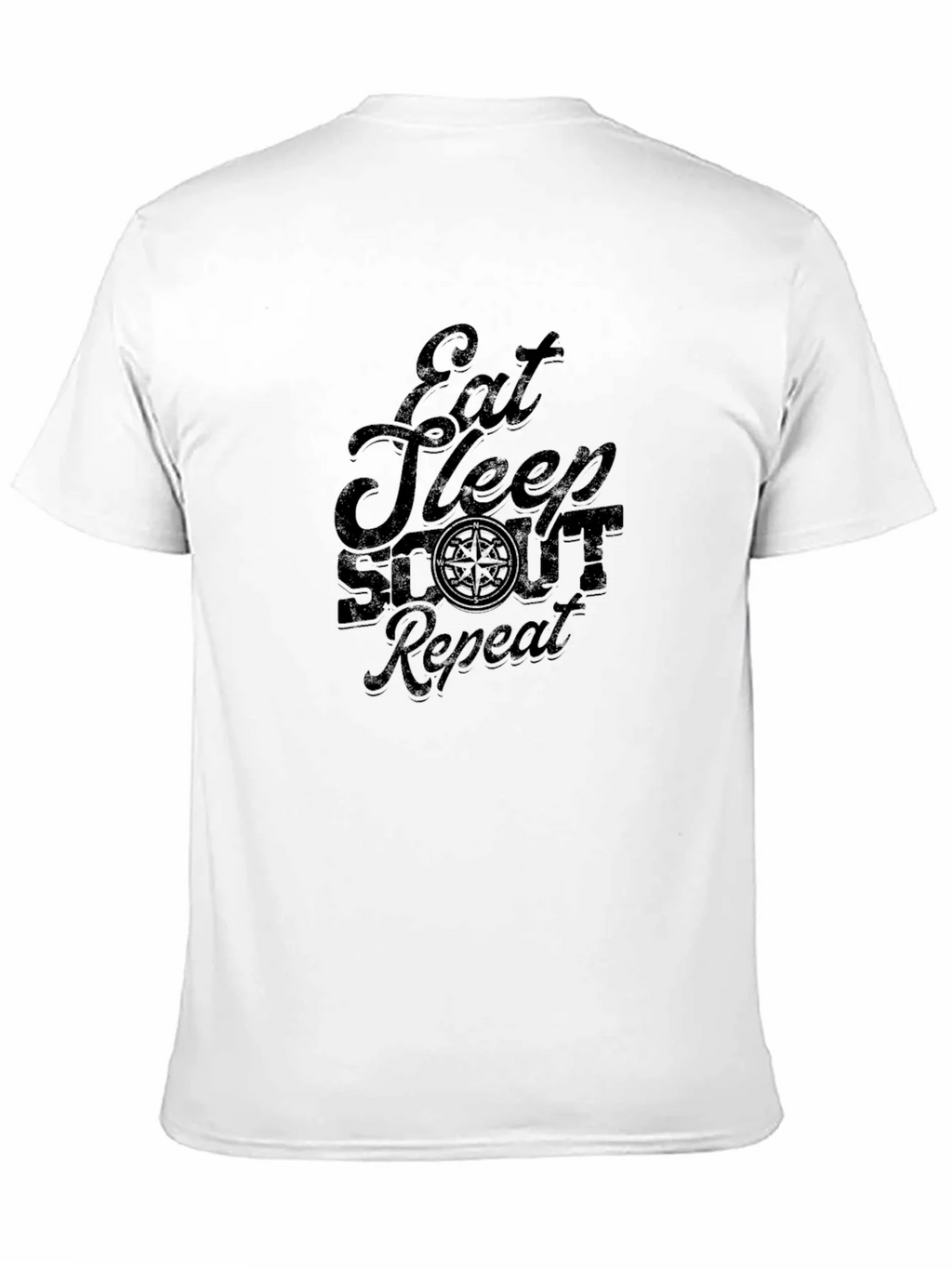 Eat Sleep Scout Repeat Black Graphic Tee
