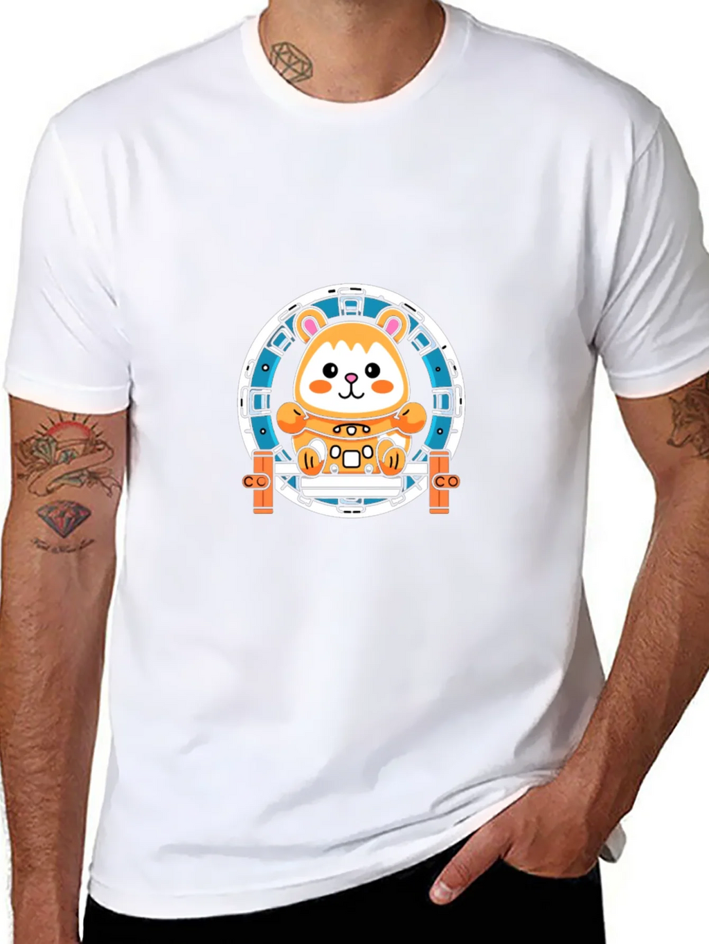 Hamster Wheel Graphic Tee - Black