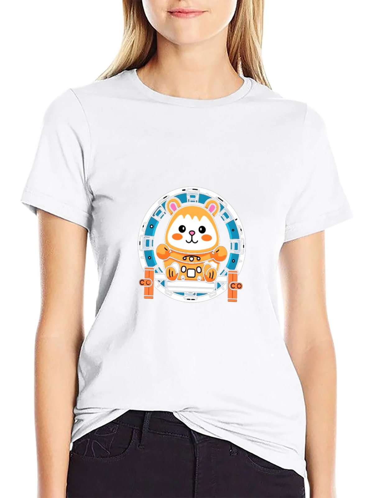 Hamster Wheel Graphic Tee - Black