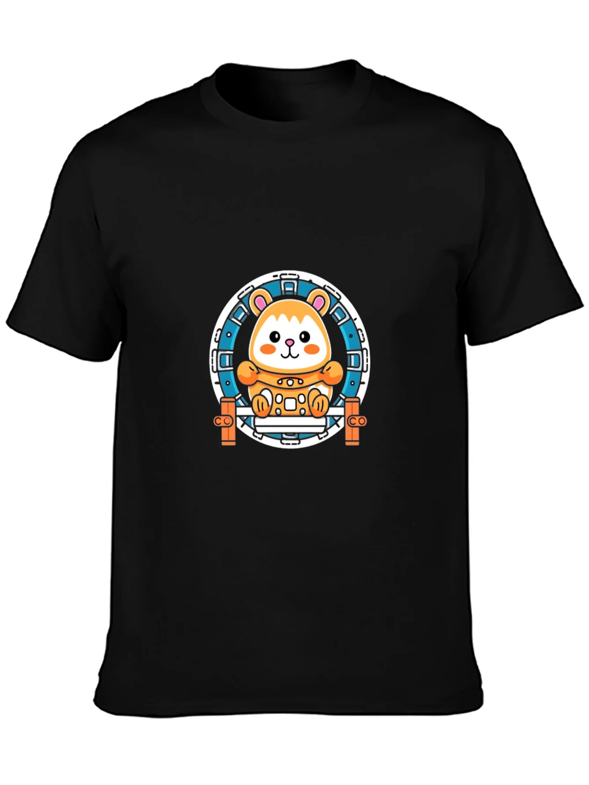 Hamster Wheel Graphic Tee - Black