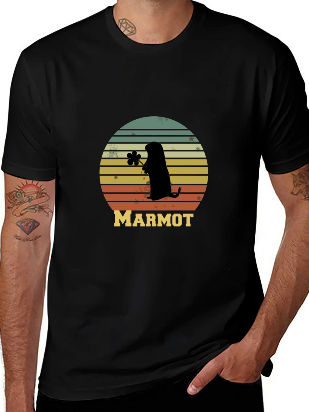 Retro Marmot Silhouette T-Shirt