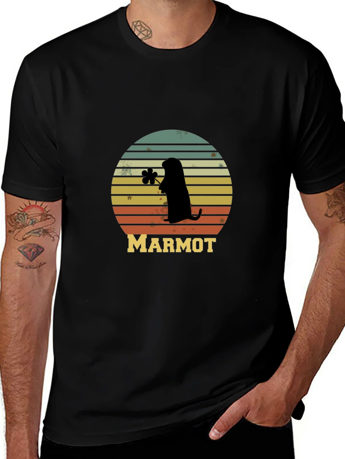 Retro Marmot Silhouette T-Shirt