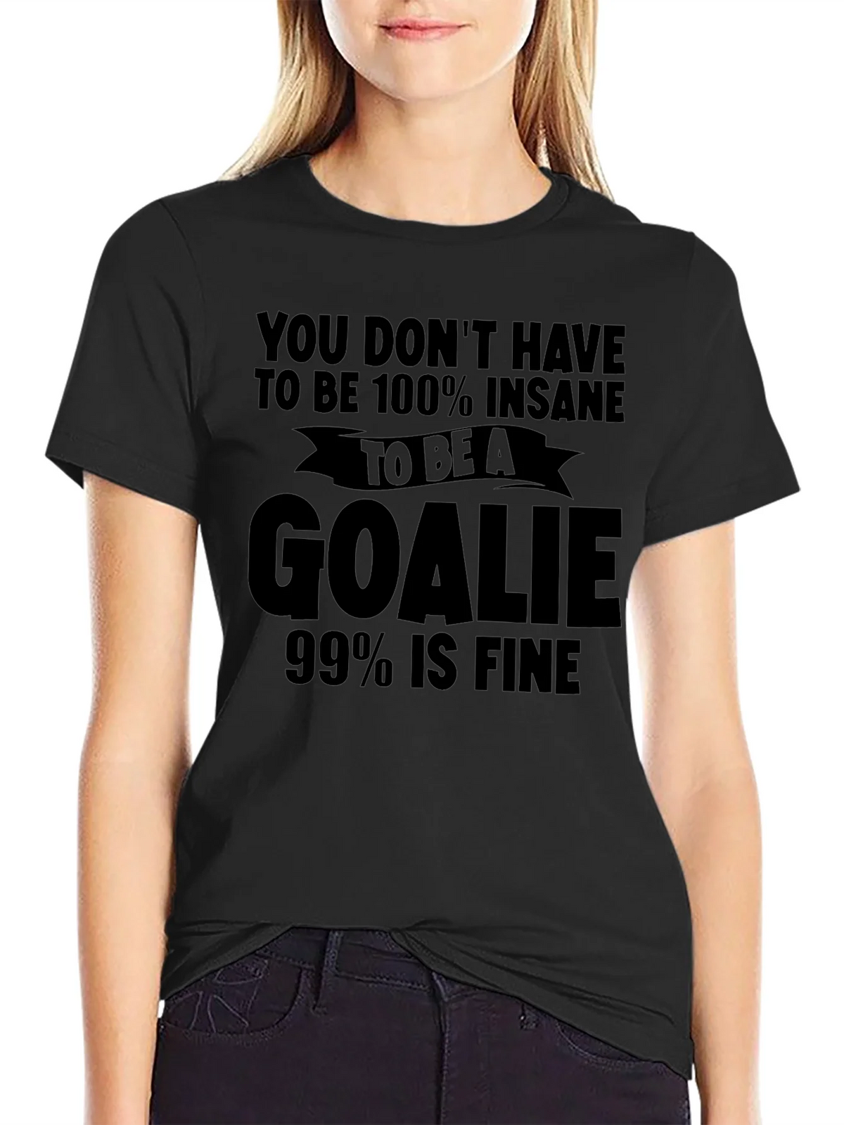 Insane Goalie T-Shirt: Funny Hockey Tee for Goalies