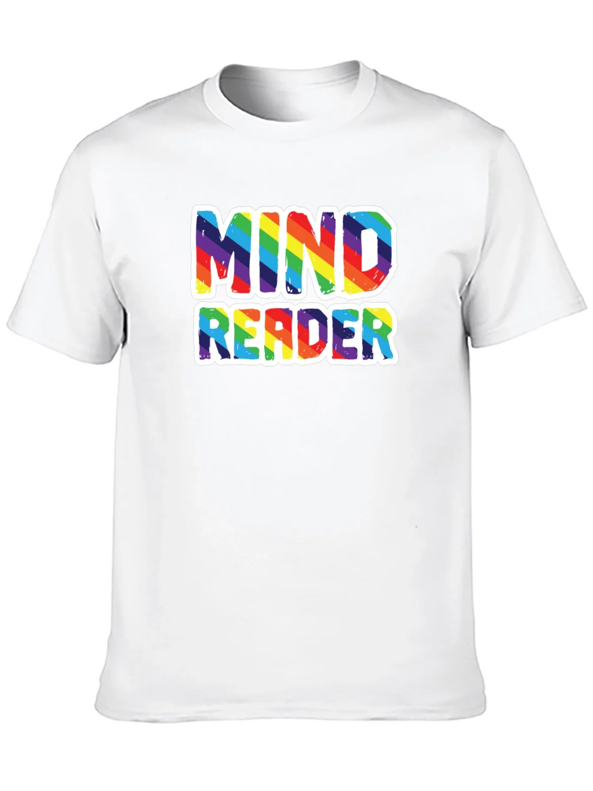 Mind Reader Rainbow Graphic Tee - Black Cotton T-Shirt
