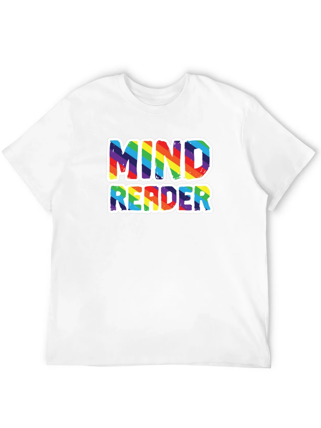 Mind Reader Rainbow Graphic Tee - Black Cotton T-Shirt