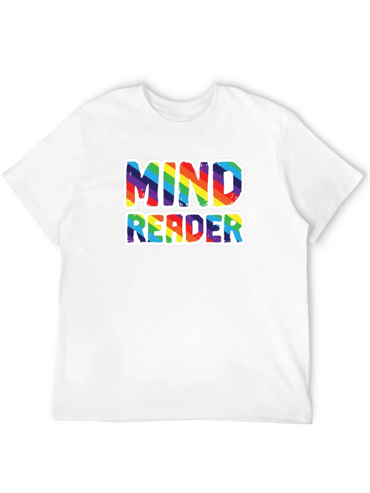 Mind Reader Rainbow Graphic Tee - Black Cotton T-Shirt