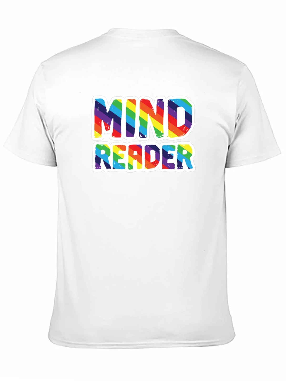 Mind Reader Rainbow Graphic Tee - Black Cotton T-Shirt