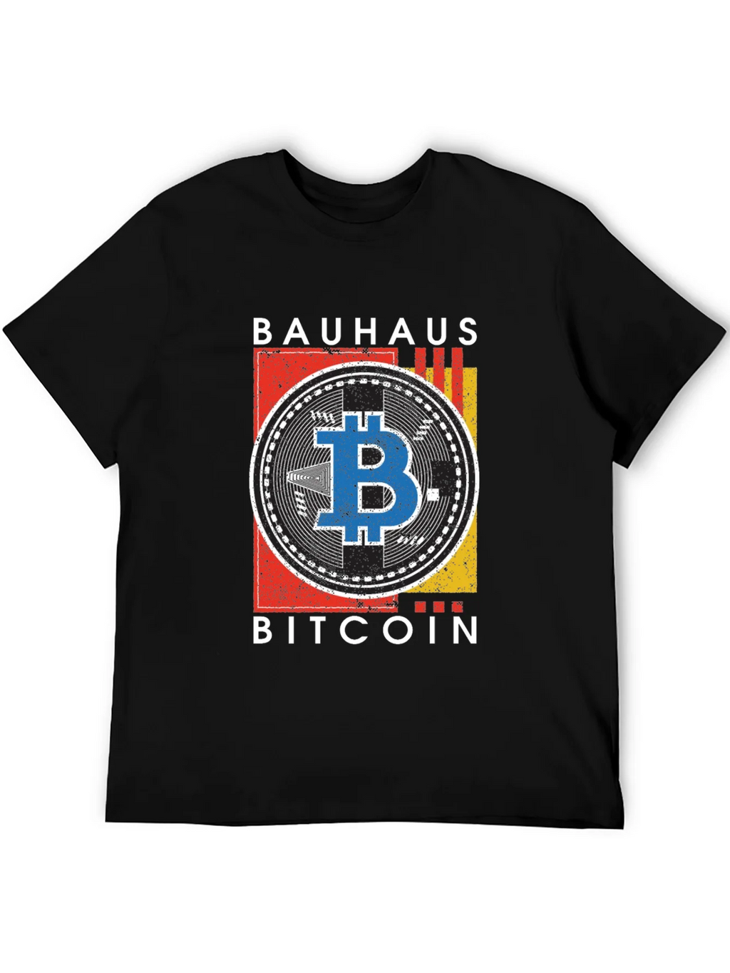 Bauhaus Bitcoin Graphic T-Shirt - Modern Crypto Tee