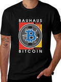 Bauhaus Bitcoin Graphic T-Shirt - Modern Crypto Tee