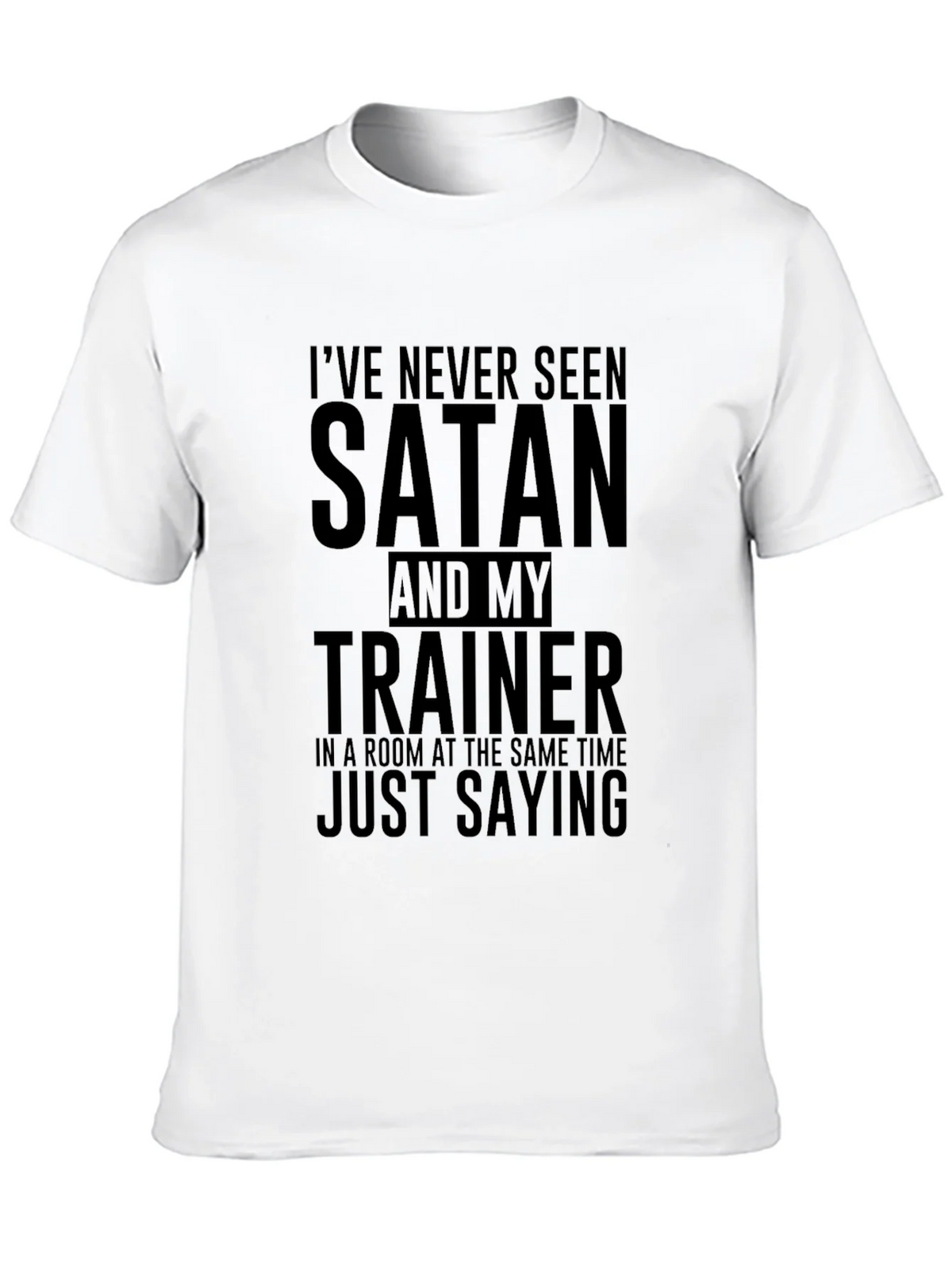 Satan Trainer Funny Black T-Shirt