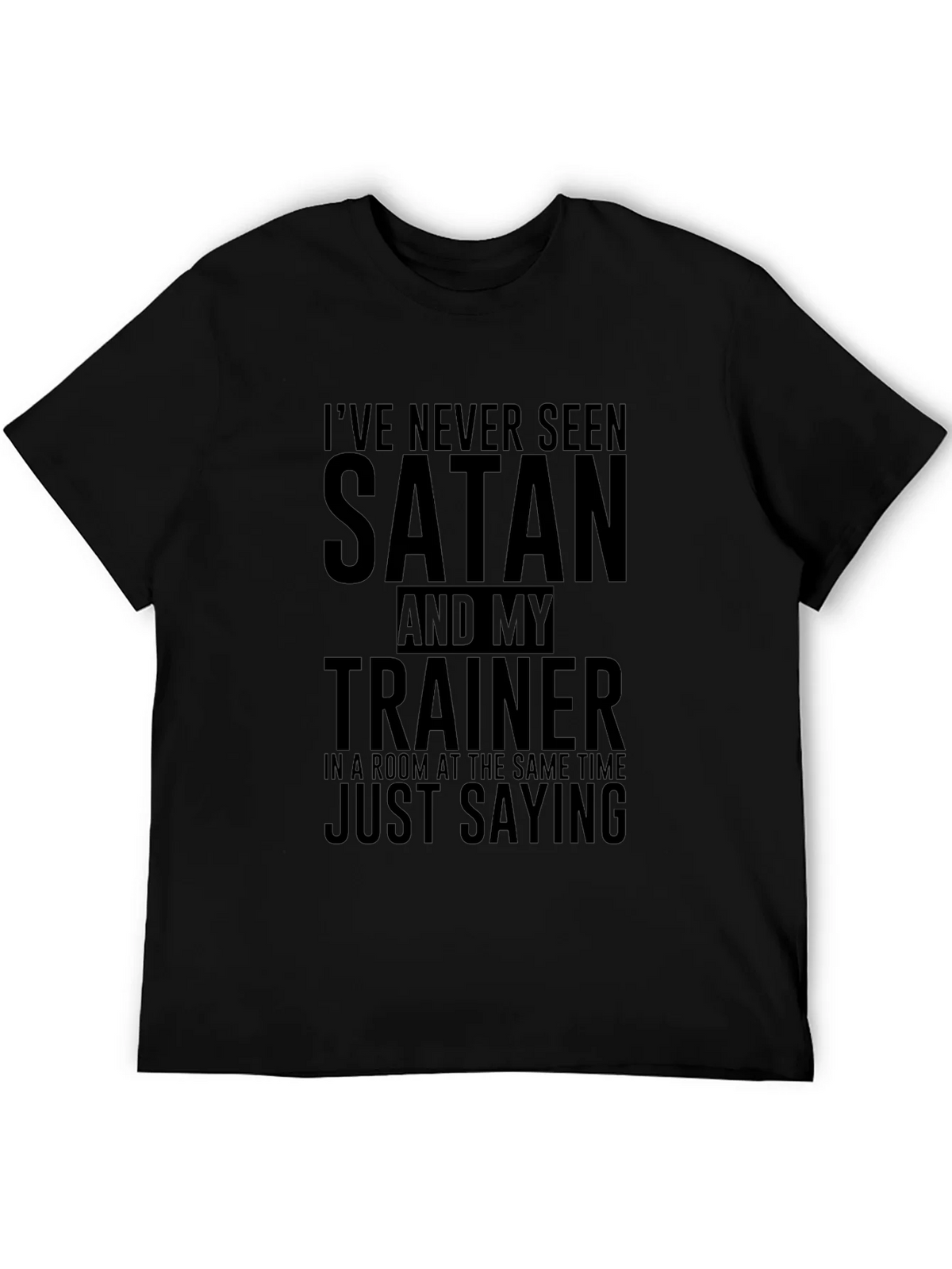 Satan Trainer Funny Black T-Shirt
