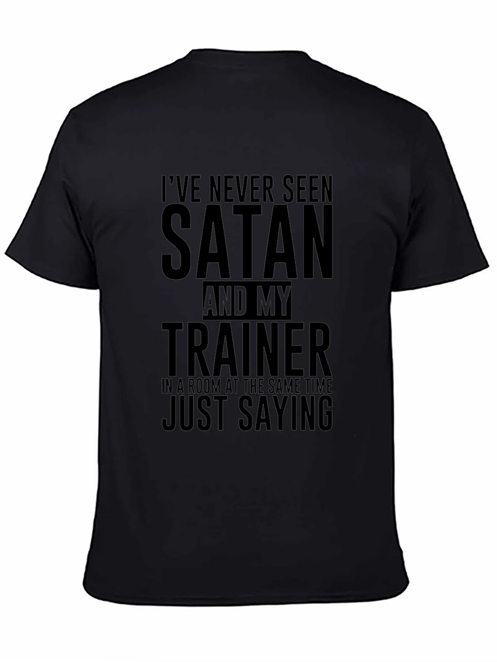 Satan Trainer Funny Black T-Shirt
