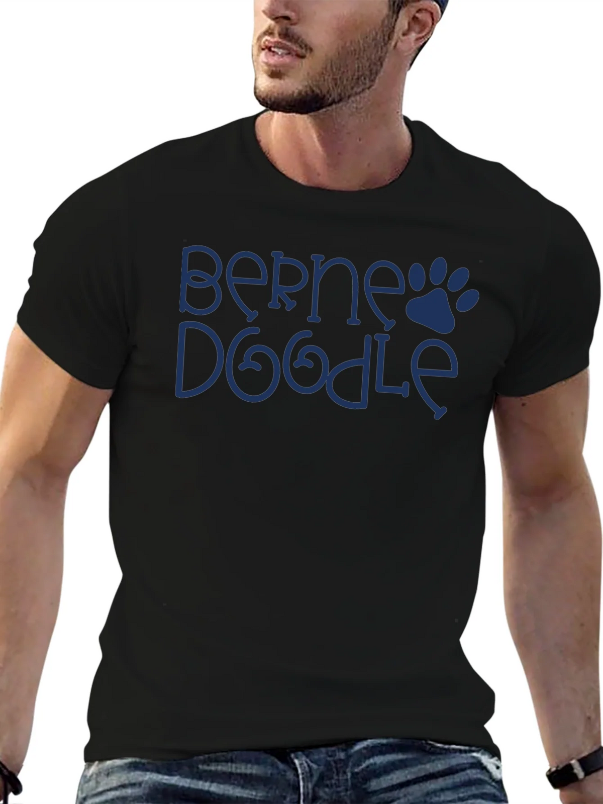 Berne Doodle Dog Paw T-Shirt