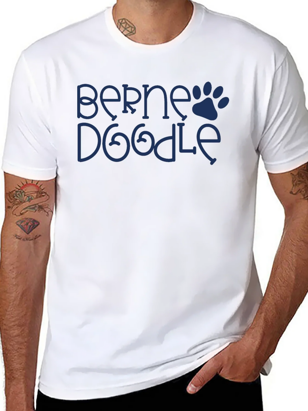 Berne Doodle Dog Paw T-Shirt