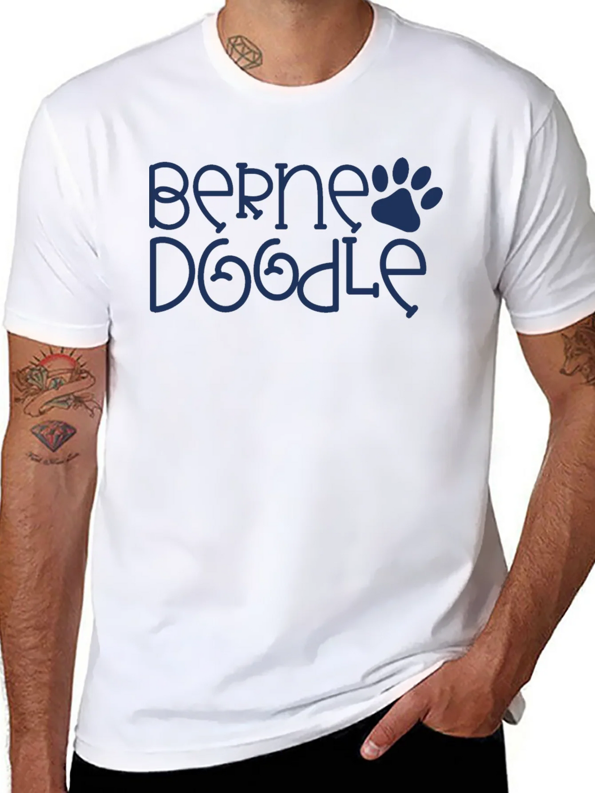 Berne Doodle Dog Paw T-Shirt
