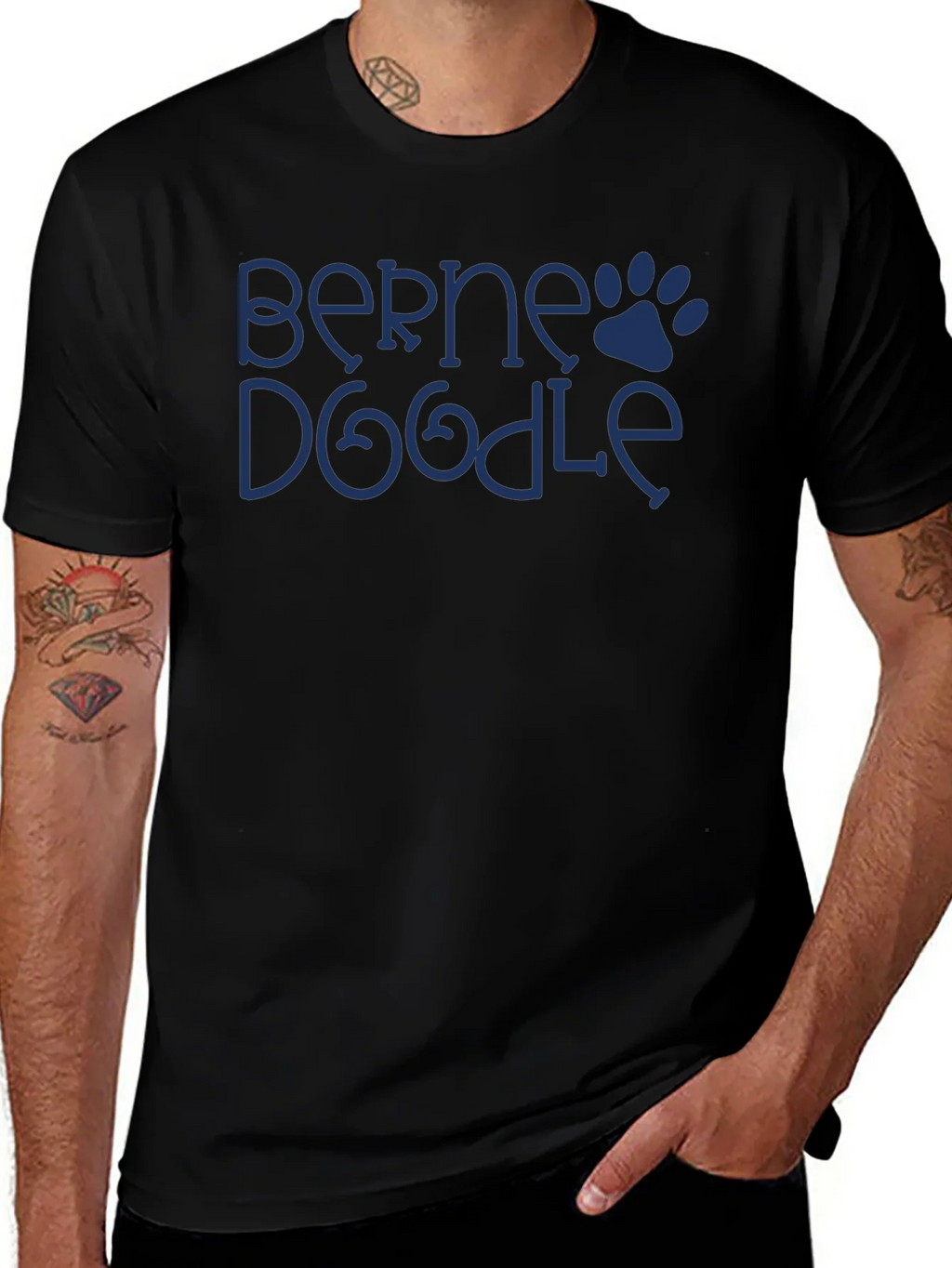 Berne Doodle Dog Paw T-Shirt