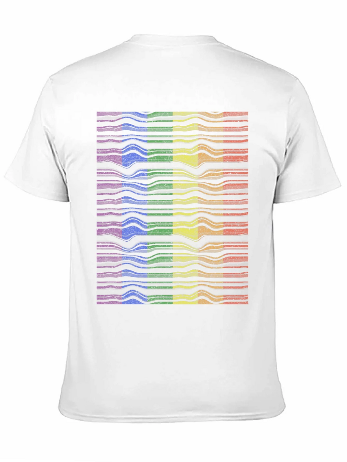 Rainbow Wave Graphic T-Shirt - Prideful Style