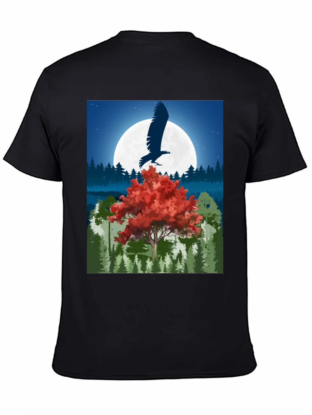 Eagle Moon Graphic Tee - Nature Inspired Design