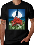 Eagle Moon Graphic Tee - Nature Inspired Design
