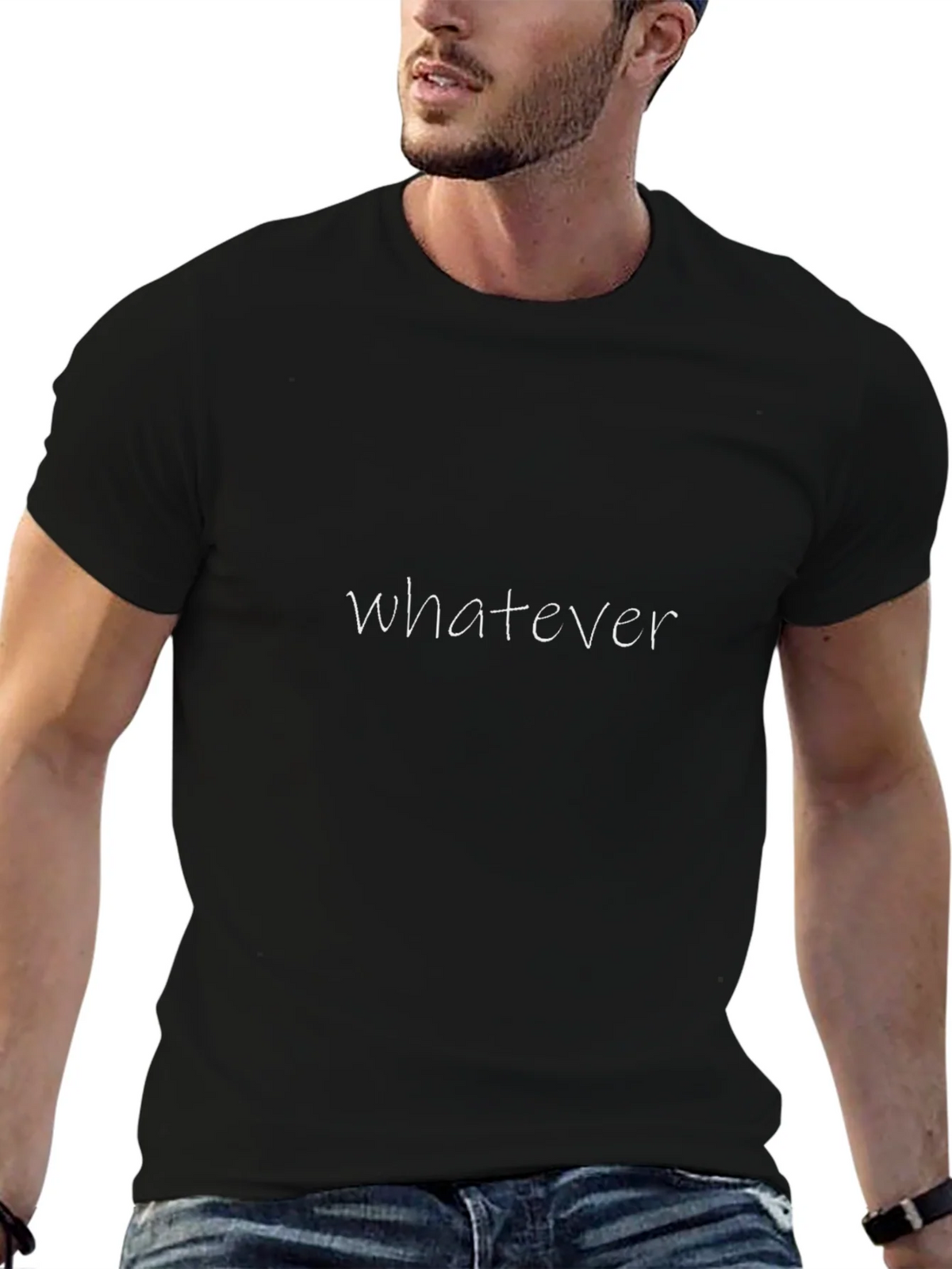 Whatever Graphic Black T-Shirt