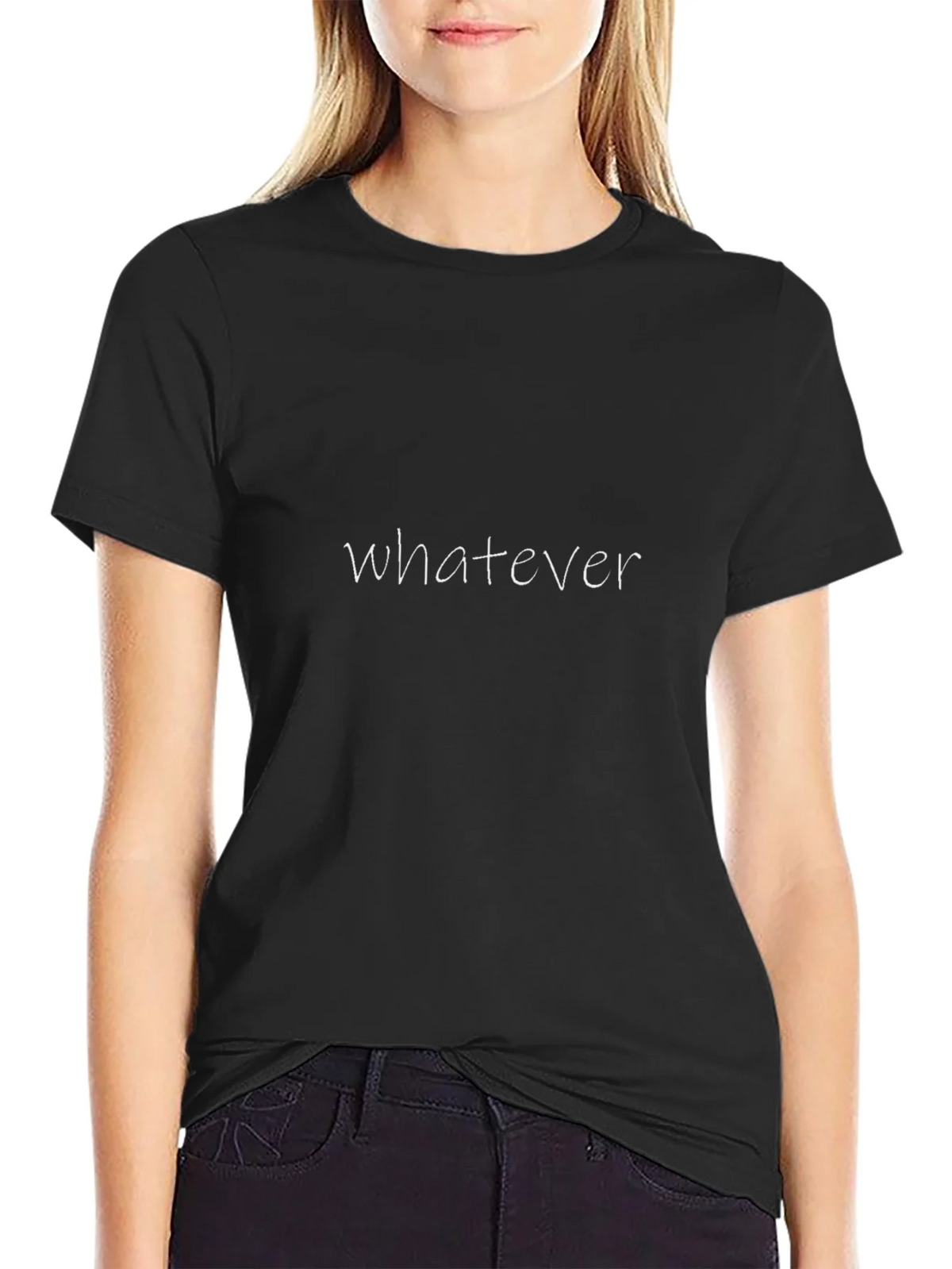 Whatever Graphic Black T-Shirt