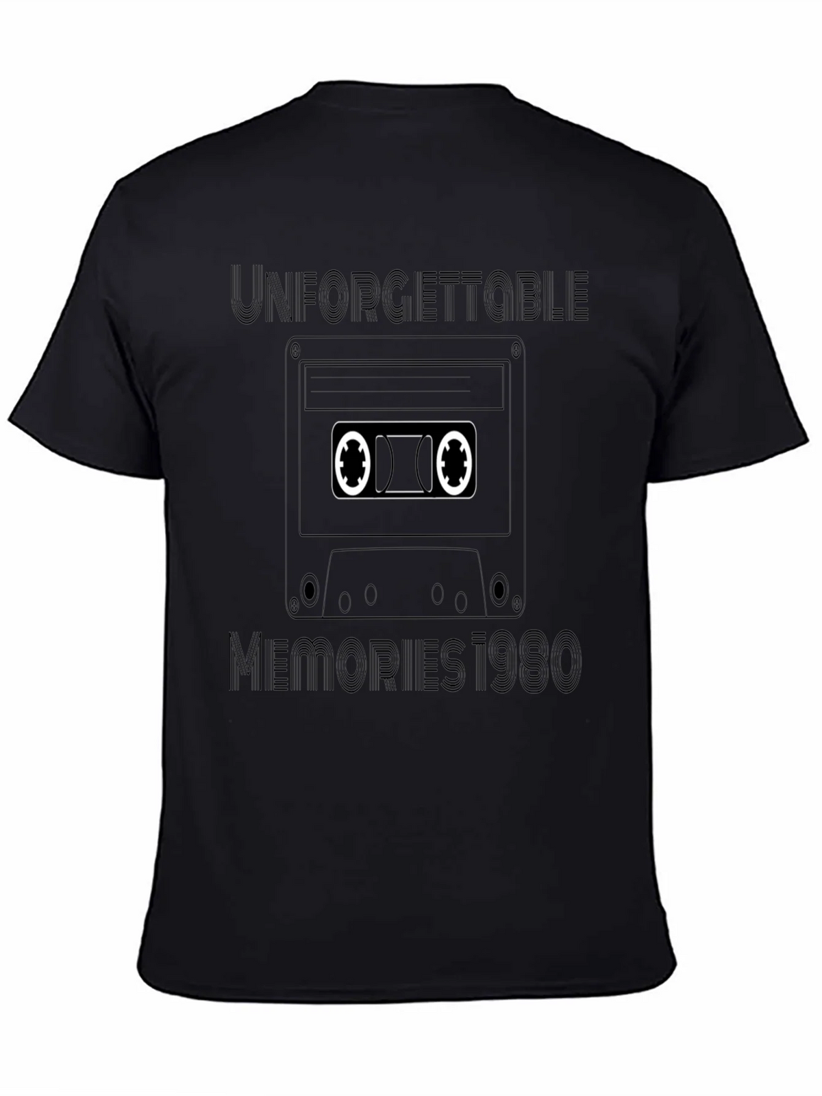 Retro Cassette Tape Memories T-Shirt - Black