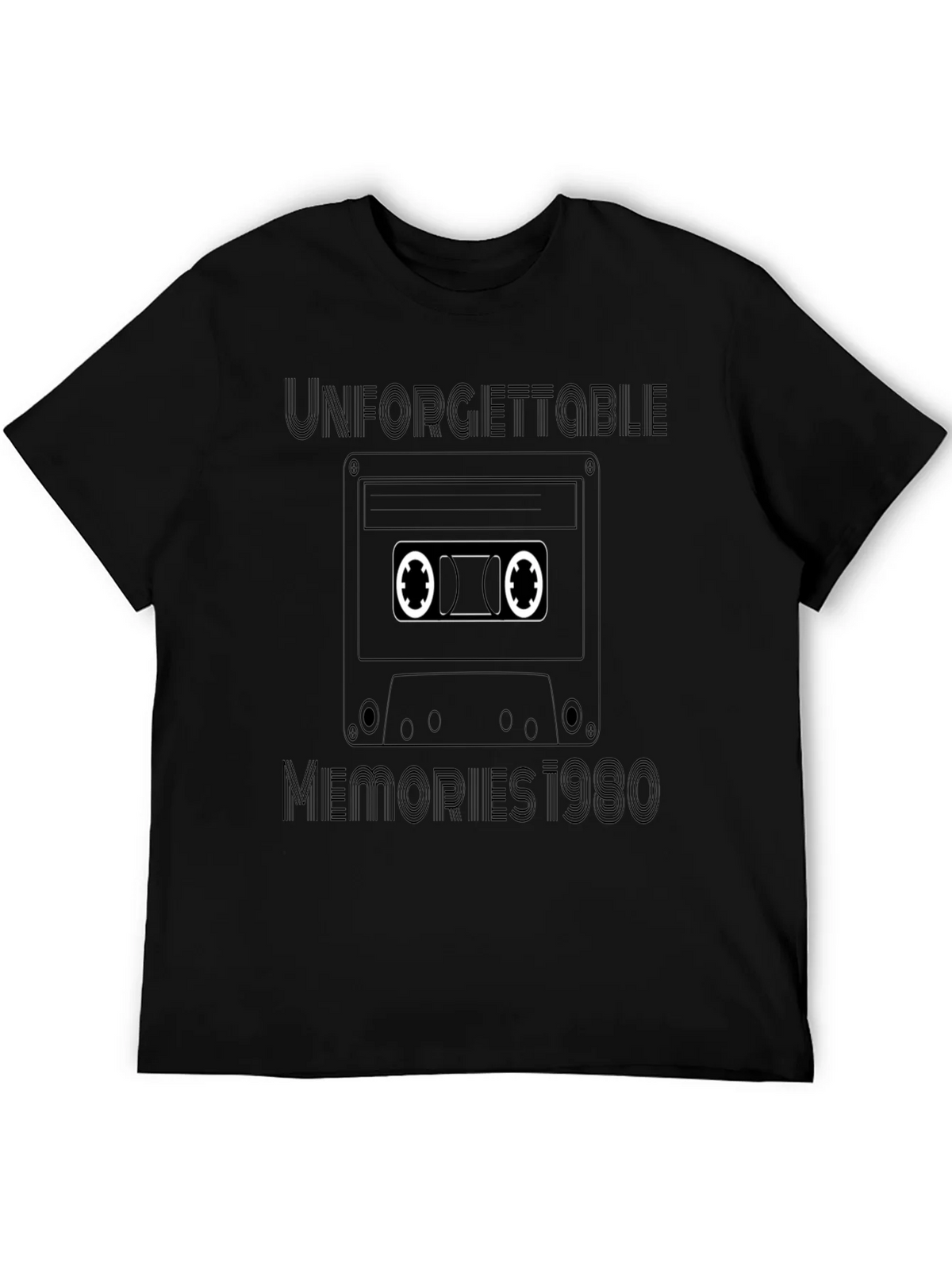 Retro Cassette Tape Memories T-Shirt - Black